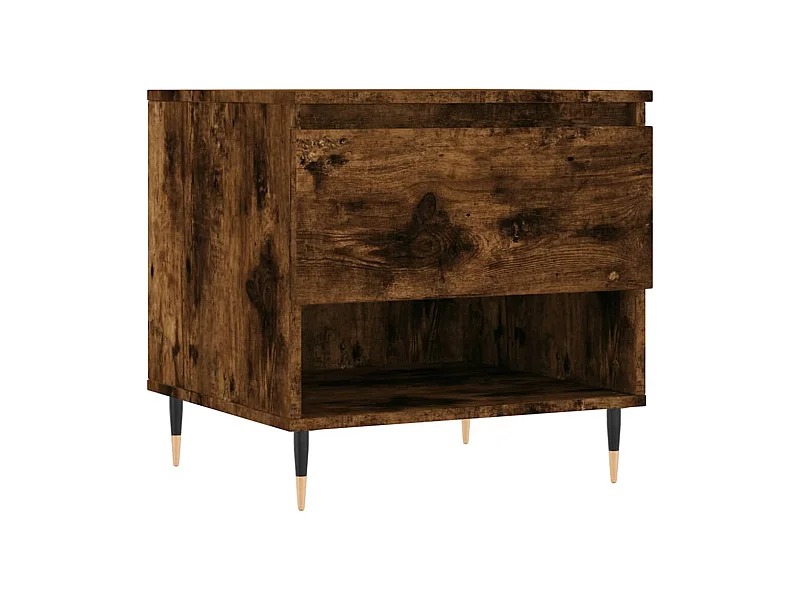 Table basse chêne fumé 50x46x50 bois d'ingénierie