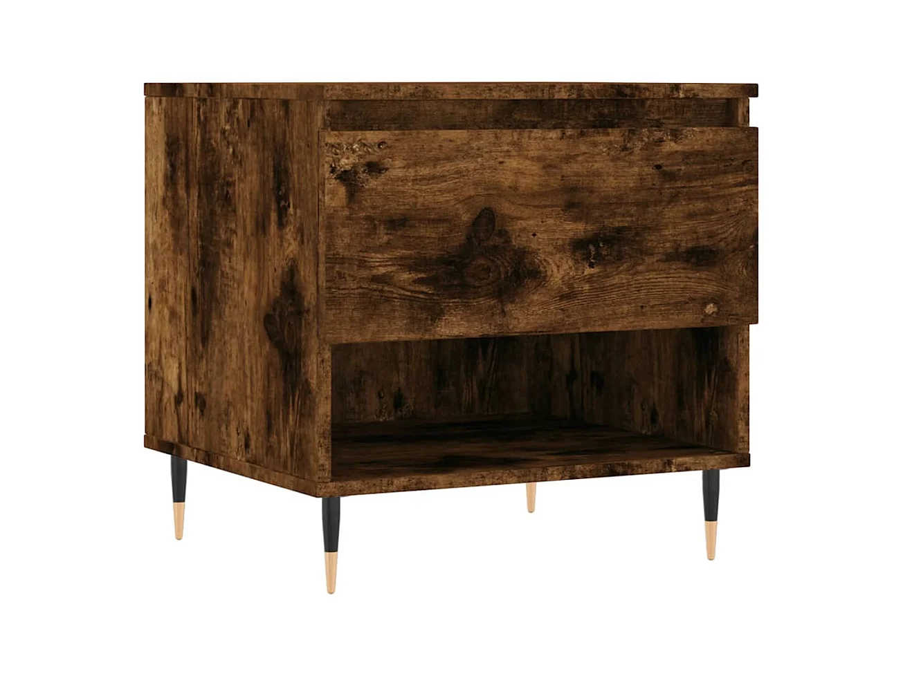 Table basse chêne fumé 50x46x50 bois d'ingénierie