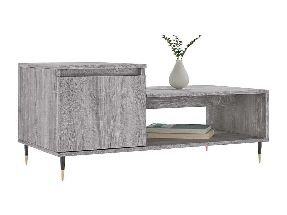 Table basse Sonoma gris 100x50x45 Bois d'ingénierie