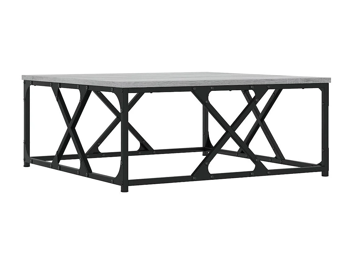 Table basse sonoma gris 70x70x30 bois d'ingénierie