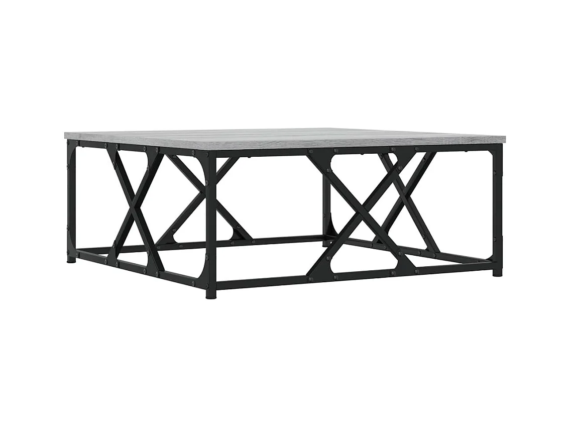 Table basse sonoma gris 70x70x30 bois d'ingénierie