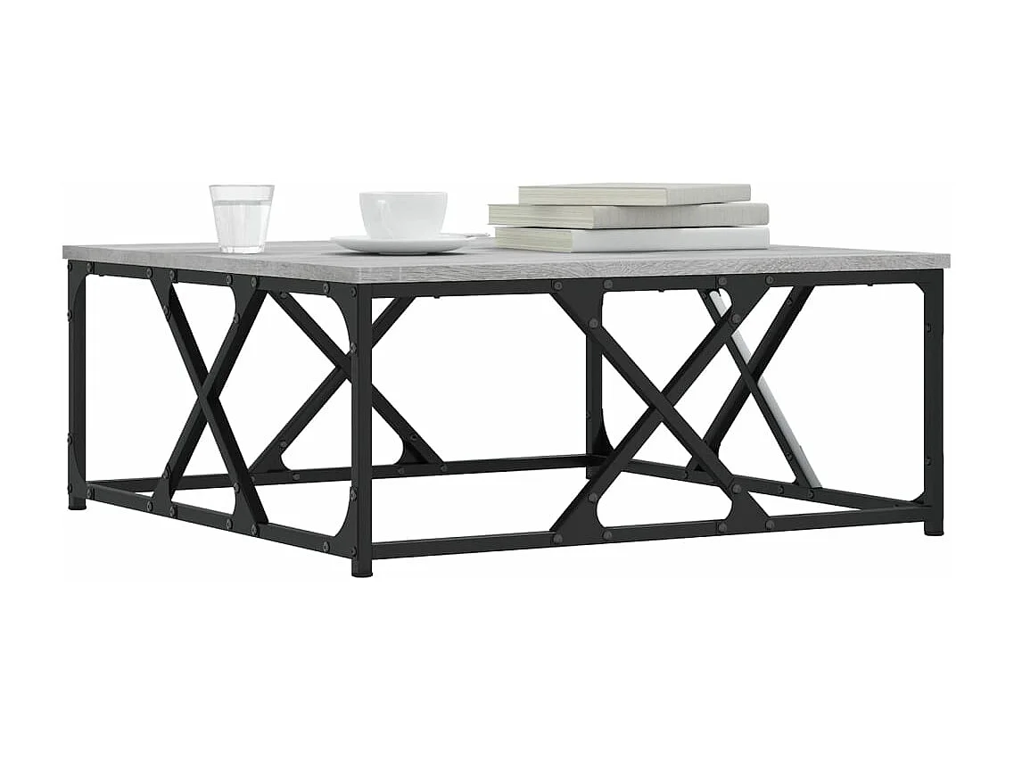 Table basse sonoma gris 70x70x30 bois d'ingénierie