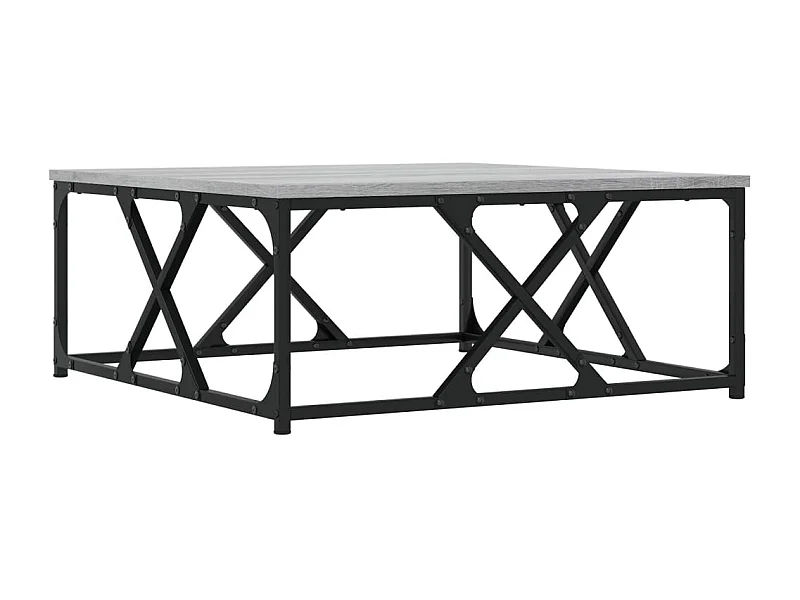 Table basse sonoma gris 70x70x30 bois d'ingénierie