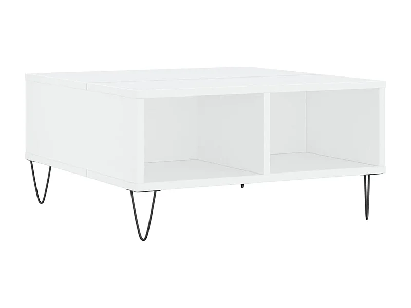 Table basse blanc 60x60x30 bois d'ingénierie