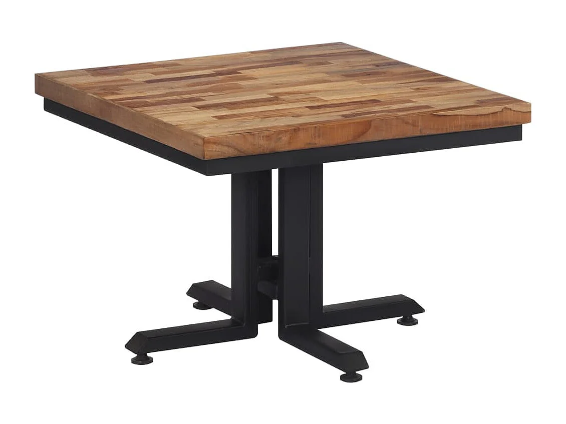 Table basse 55x55x40 teck de récupération massif