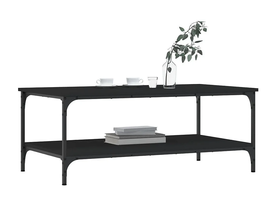 Table basse noir 100x55x40 bois d'ingénierie