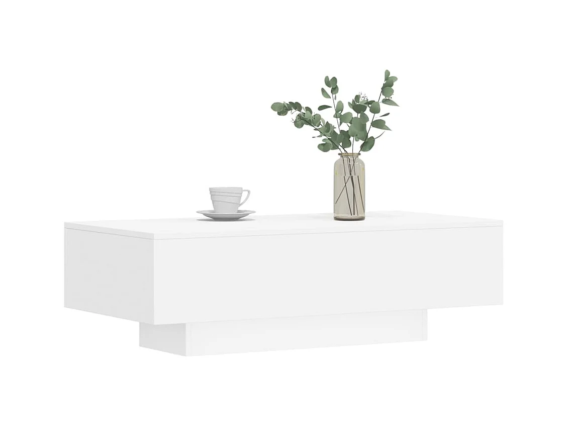 Table basse blanc 100x49,5x31 bois d'ingénierie