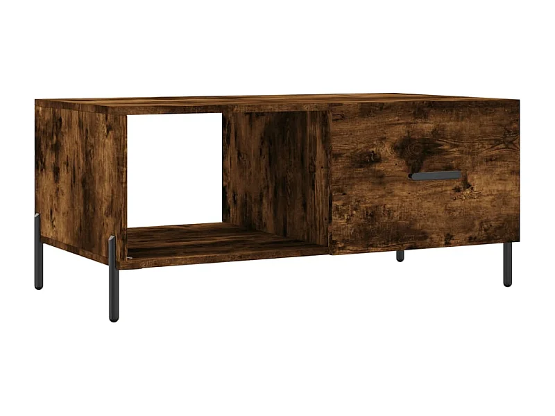 Table basse chêne fumé 90x50x40 bois d'ingénierie