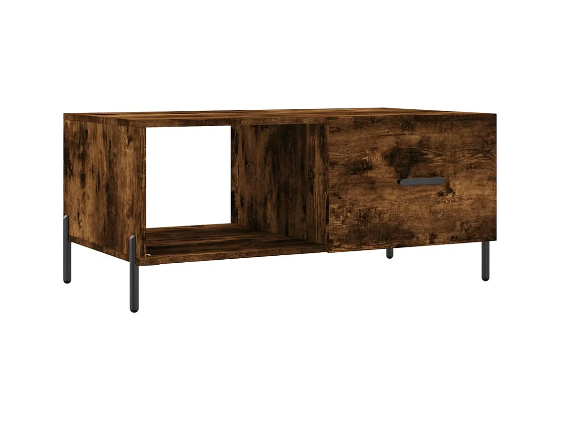 Table basse chêne fumé 90x50x40 bois d'ingénierie