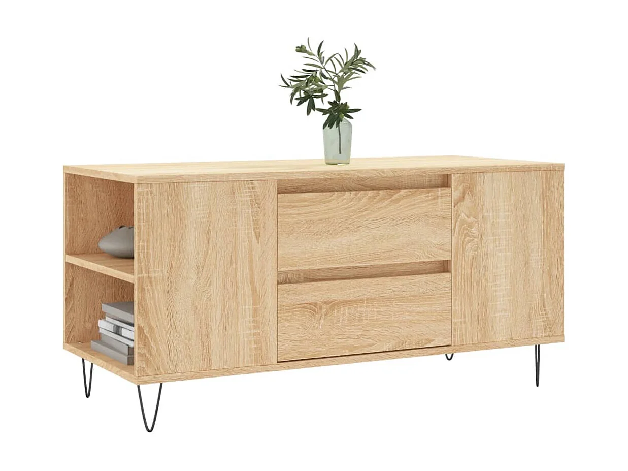 Table basse chêne sonoma 102x44,5x50 bois d'ingénierie