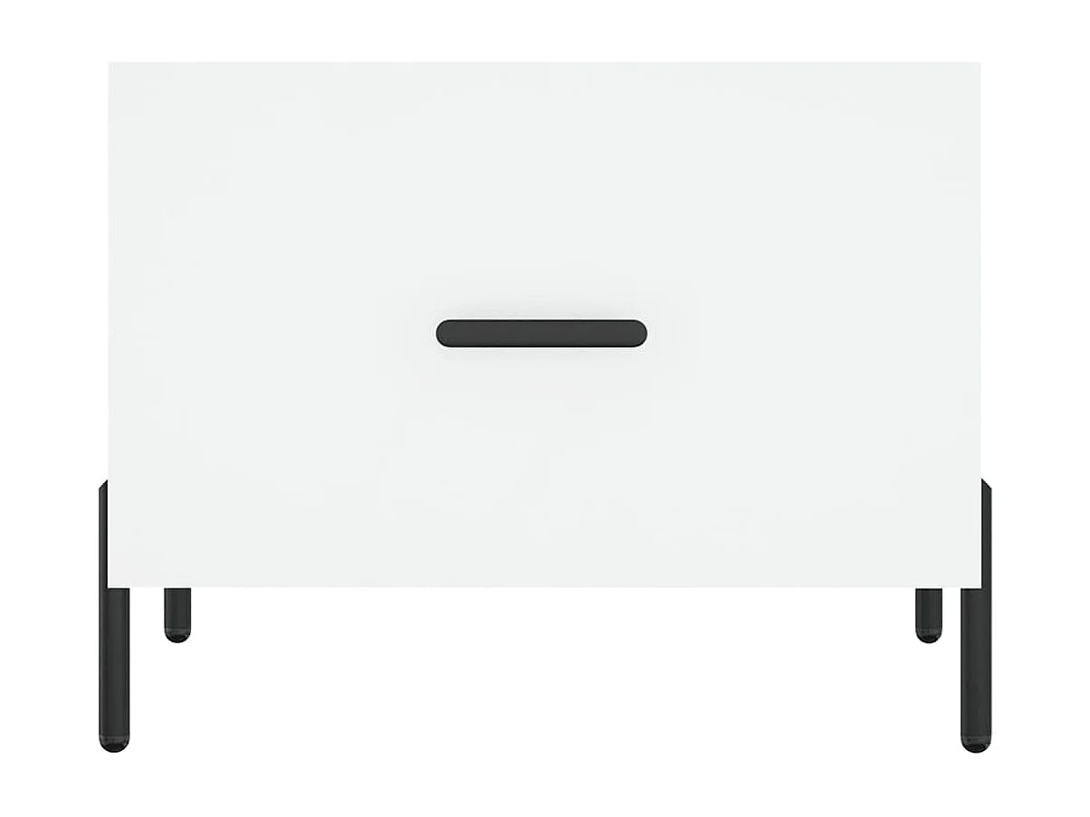 Table basse blanc 50x50x40 bois d'ingénierie