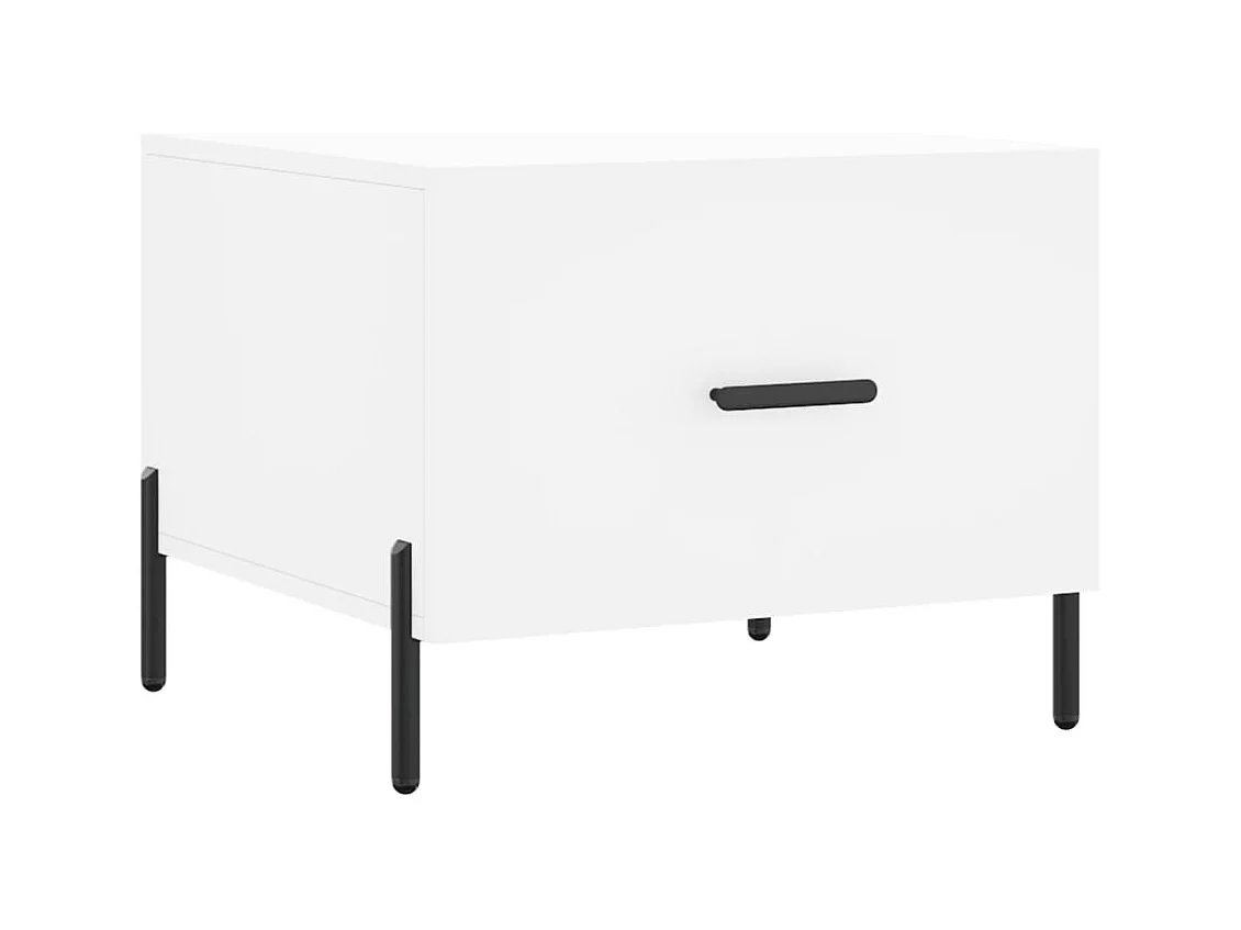 Table basse blanc 50x50x40 bois d'ingénierie