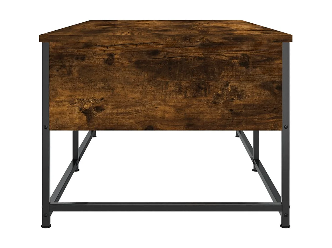 Table basse chêne fumé 100x51x40 bois d'ingénierie