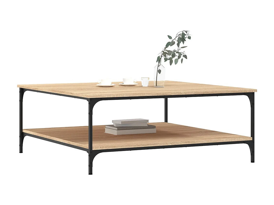 Table basse chêne sonoma 100x100x40 bois d'ingénierie