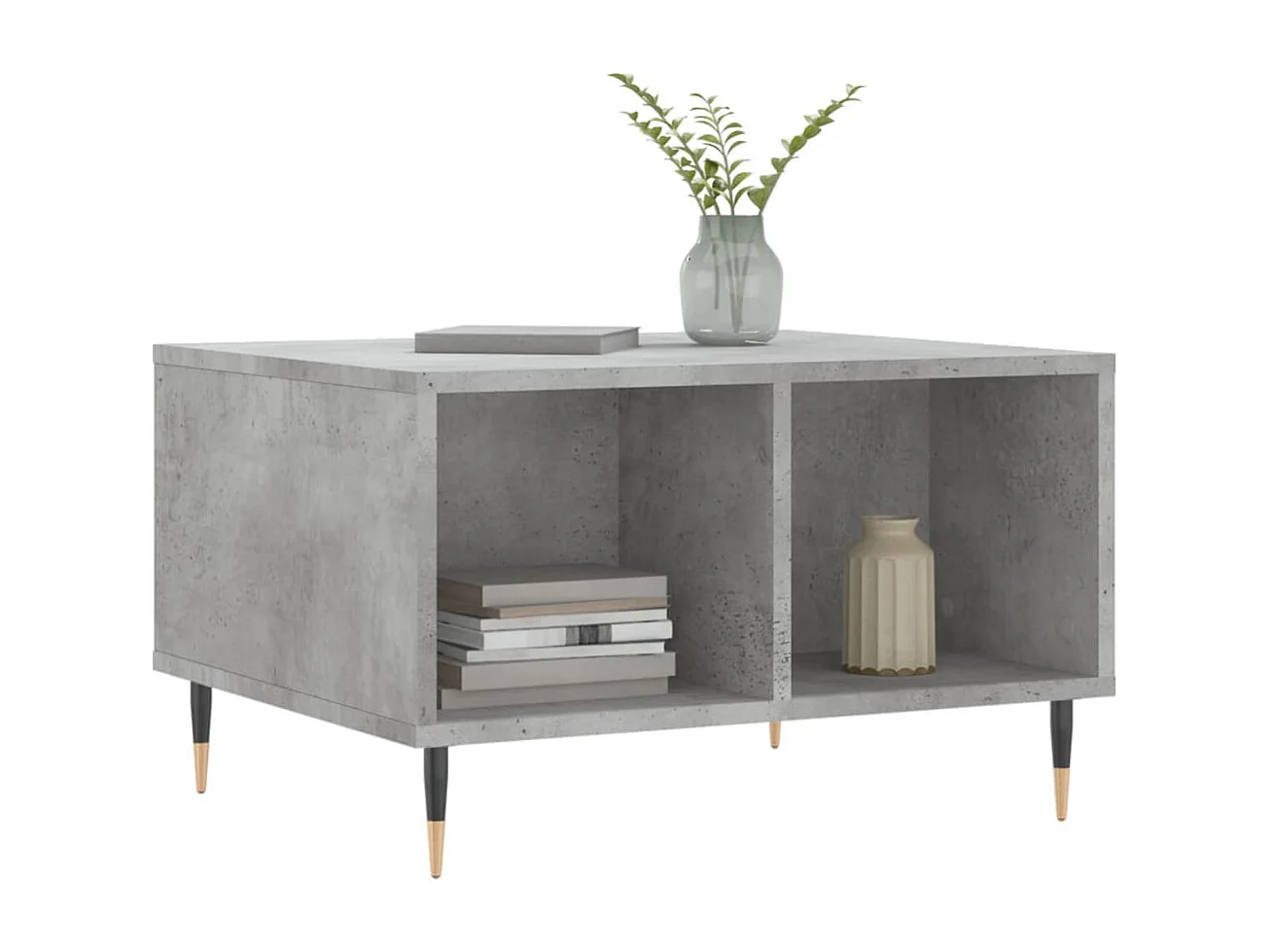 Table basse Gris béton 60x50x36,5 Bois d'ingénierie