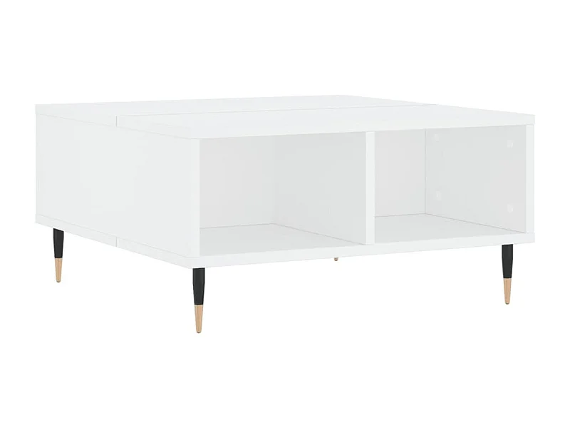 Table basse blanc 60x60x30 bois d'ingénierie