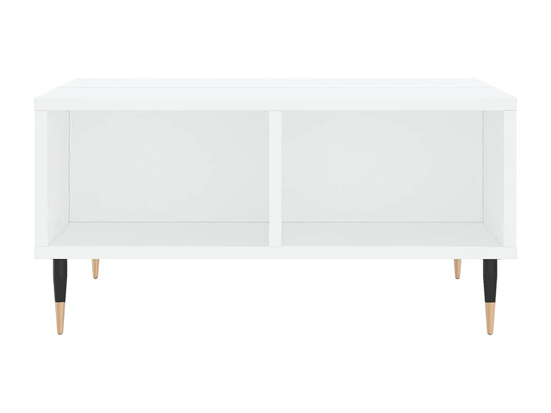 Table basse blanc 60x60x30 bois d'ingénierie