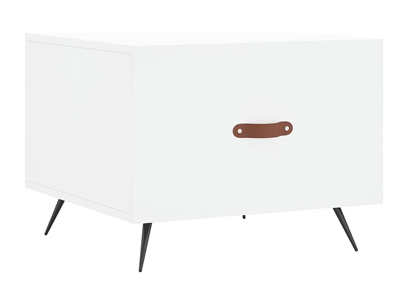 Table basse blanc 50x50x40 bois d'ingénierie