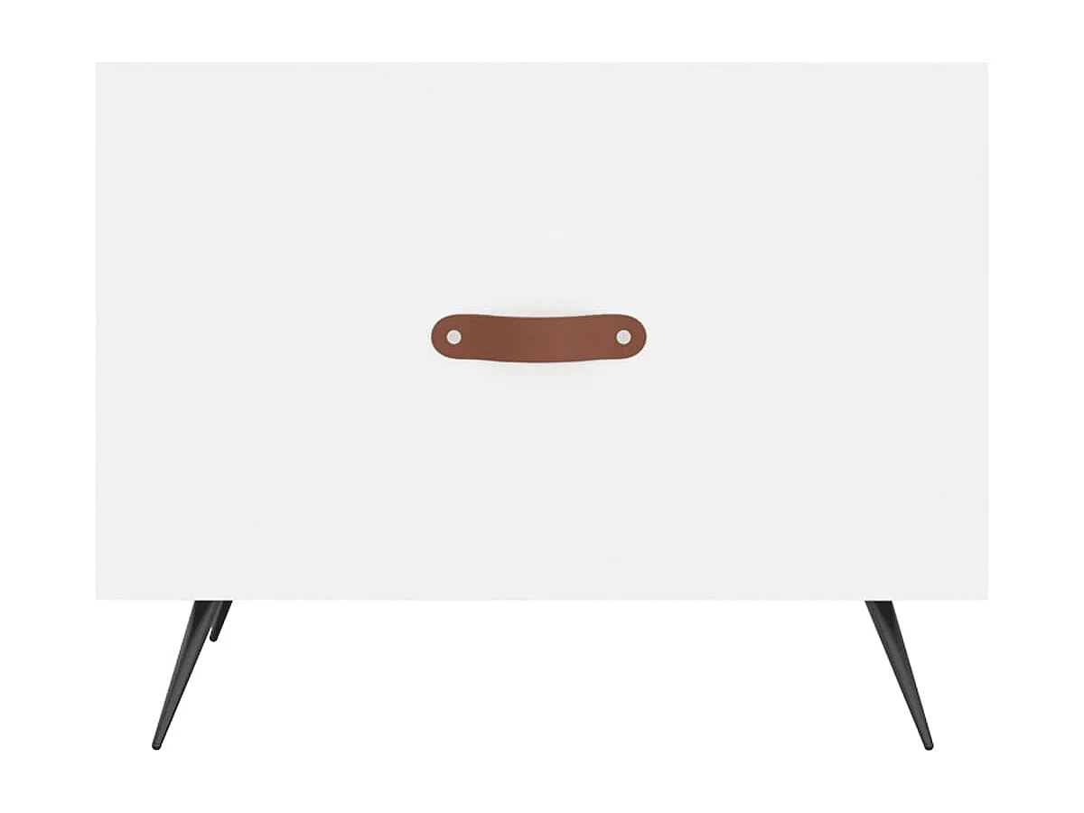 Table basse blanc 50x50x40 bois d'ingénierie