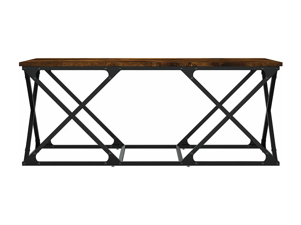 Table basse chêne fumé 100x49x40 bois d'ingénierie