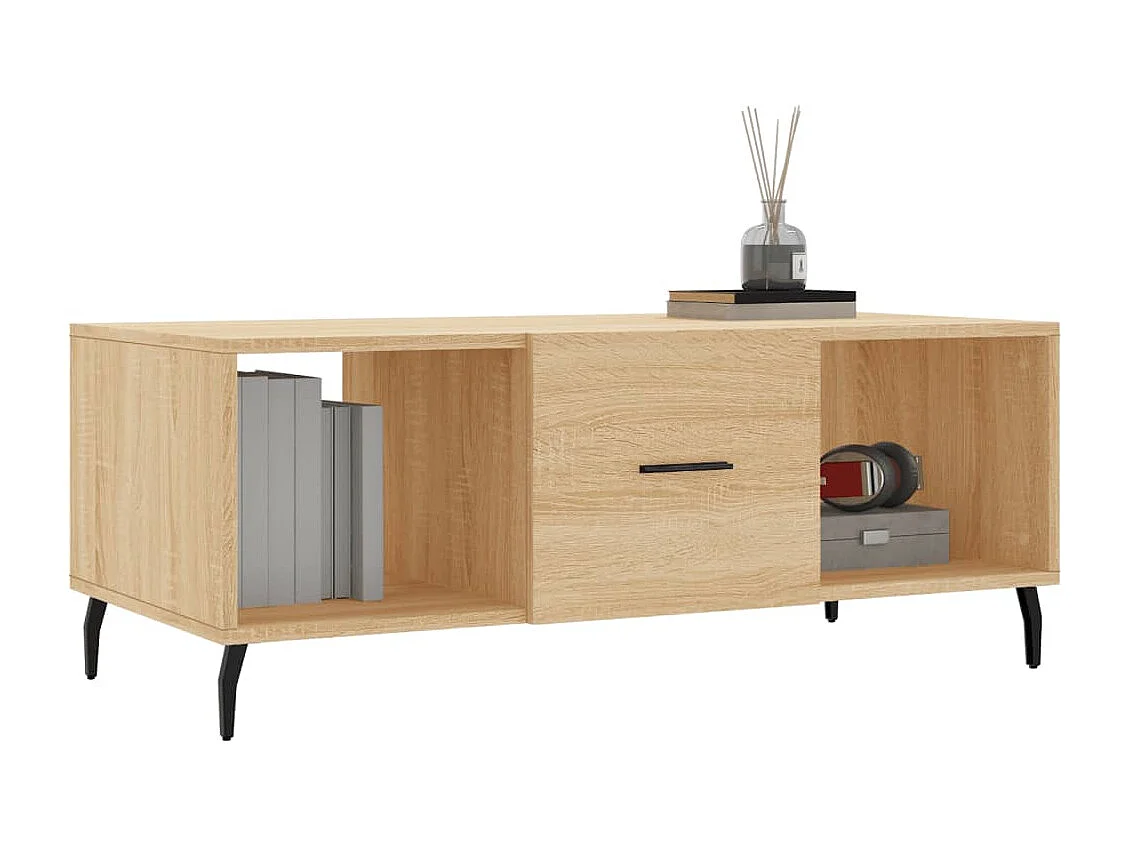 Table basse chêne sonoma 102x50x40 bois d'ingénierie