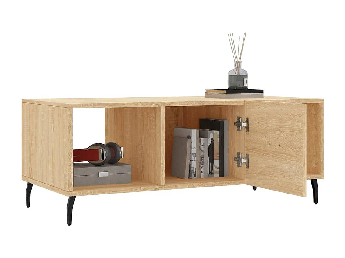 Table basse chêne sonoma 102x50x40 bois d'ingénierie