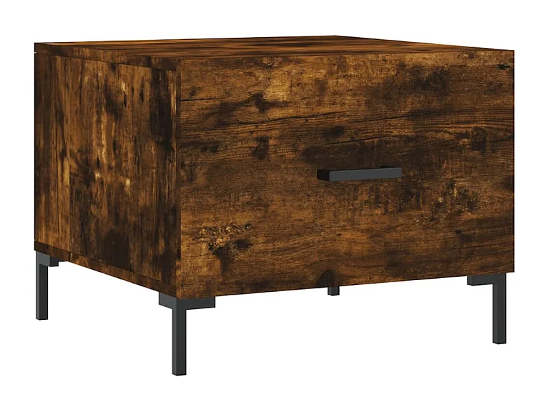 Table basse Chêne fumé 50x50x40 Bois d'ingénierie