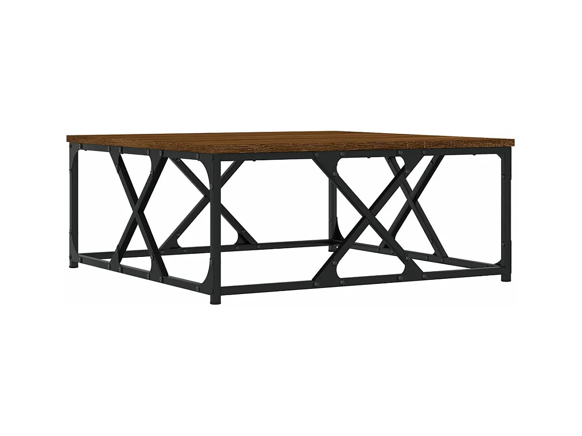 Table basse chêne marron 70x70x30 bois d'ingénierie