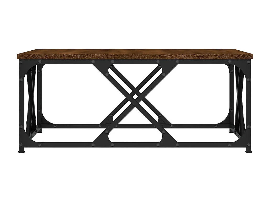 Table basse chêne marron 70x70x30 bois d'ingénierie