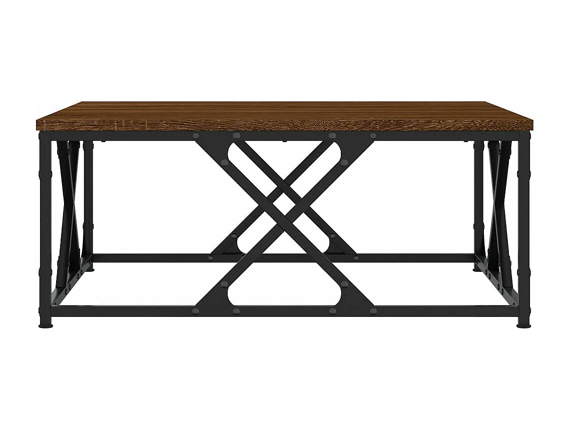 Table basse chêne marron 70x70x30 bois d'ingénierie