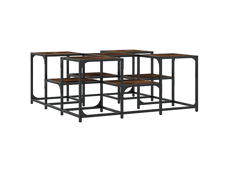 Table basse chêne fumé 91x91x40 bois d'ingénierie