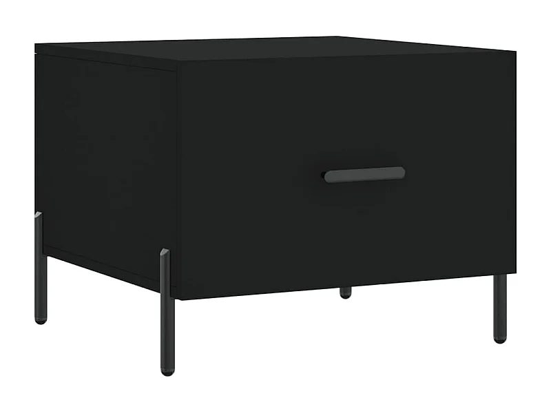 Table basse Noir 50x50x40 Bois d'ingénierie