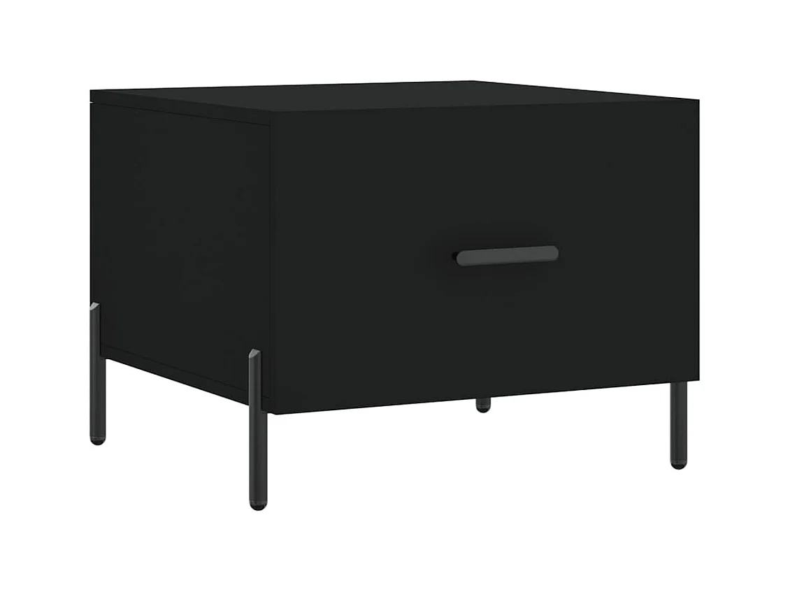 Table basse Noir 50x50x40 Bois d'ingénierie