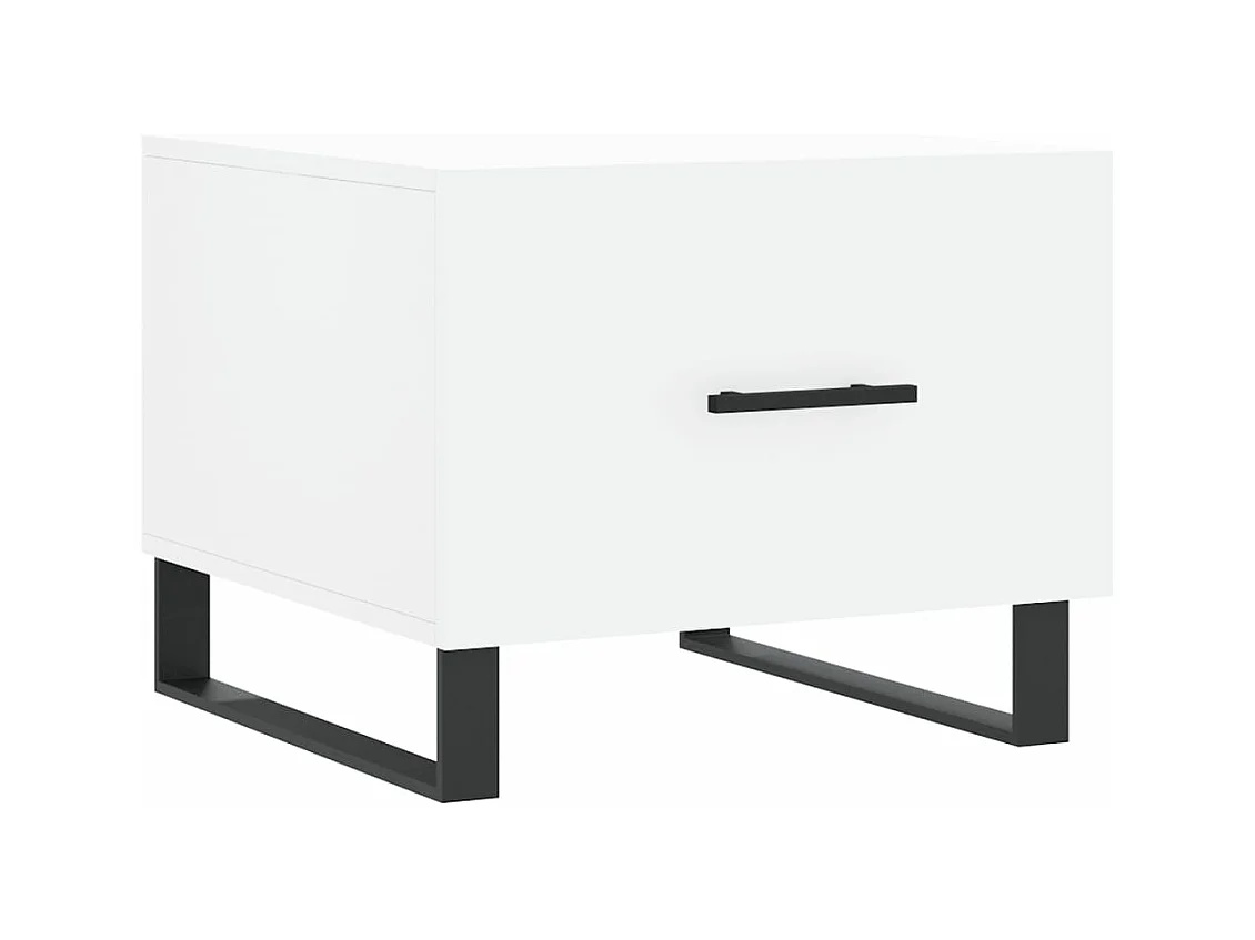 Table basse blanc 50x50x40 bois d'ingénierie