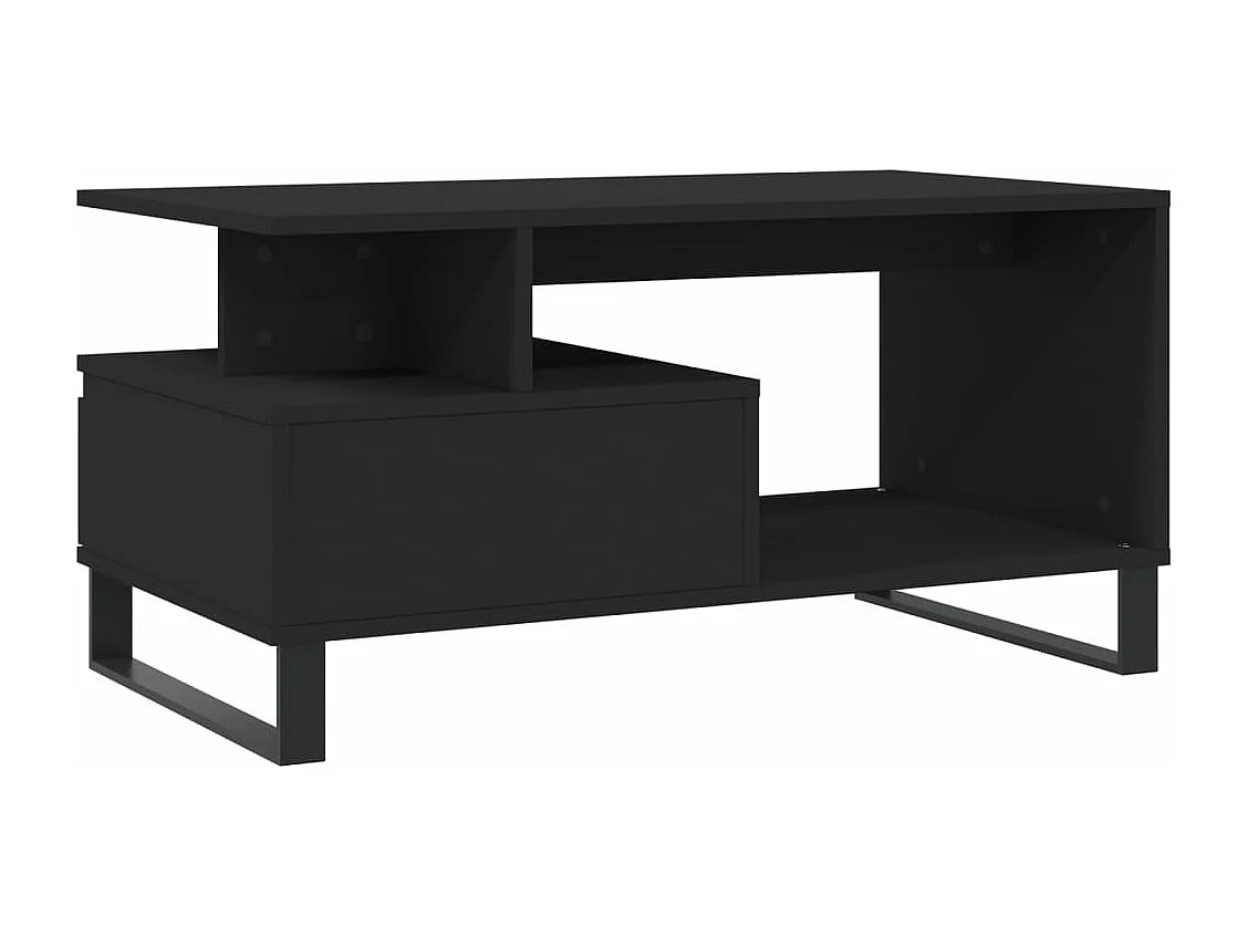 Table basse Noir 90x49x45 Bois d'ingénierie