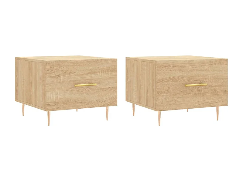 Tables basses 2 pcs chêne sonoma 50x50x40 bois d'ingénierie