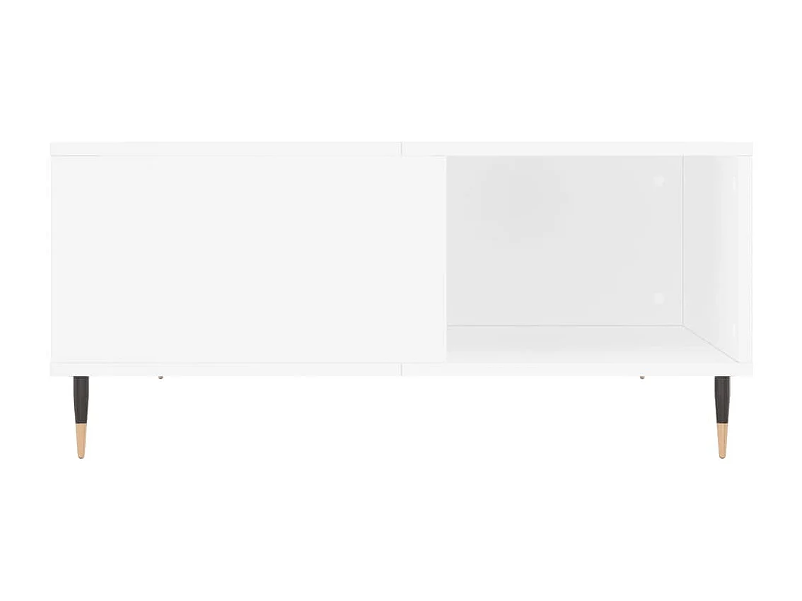 Table basse blanc 80x80x36,5 bois d'ingénierie