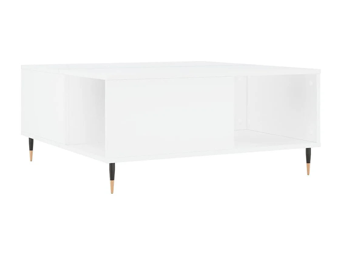 Table basse blanc 80x80x36,5 bois d'ingénierie