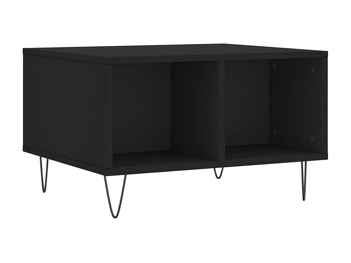 Table basse Noir 60x50x36,5 Bois d'ingénierie