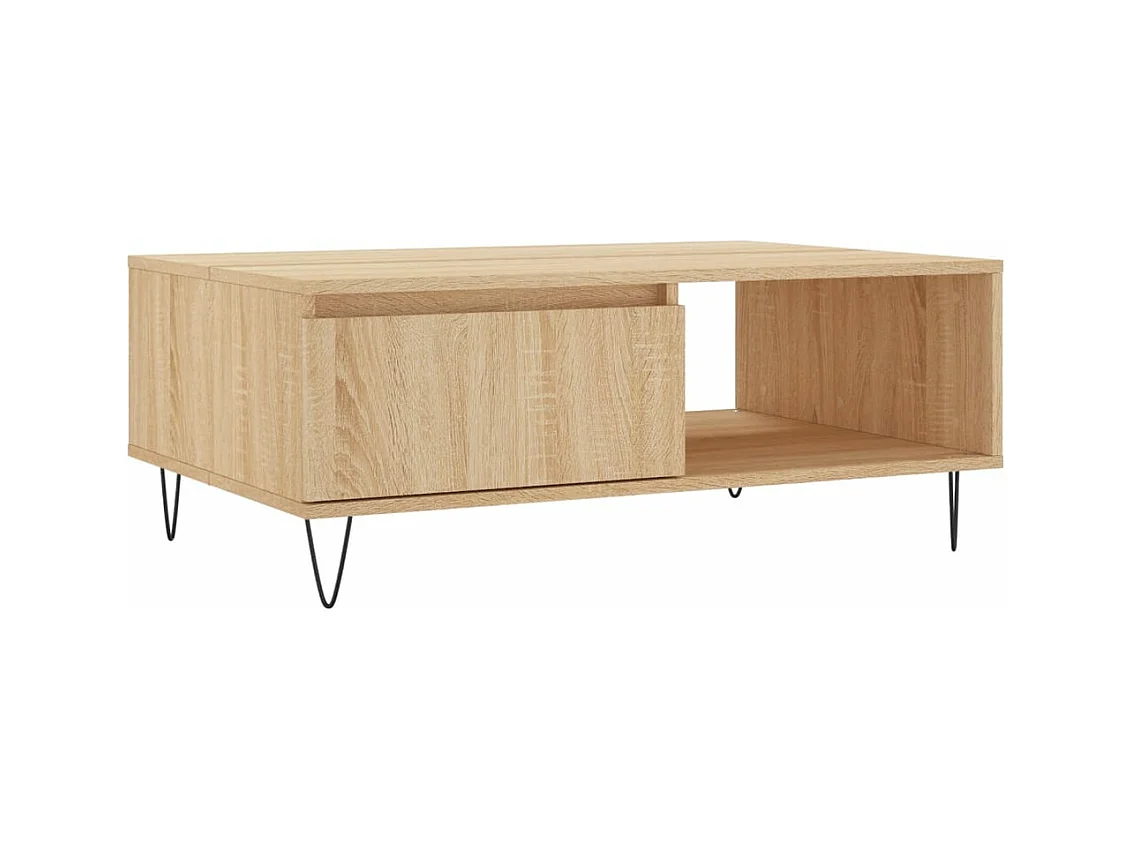 Table basse chêne sonoma 90x60x35 bois d'ingénierie