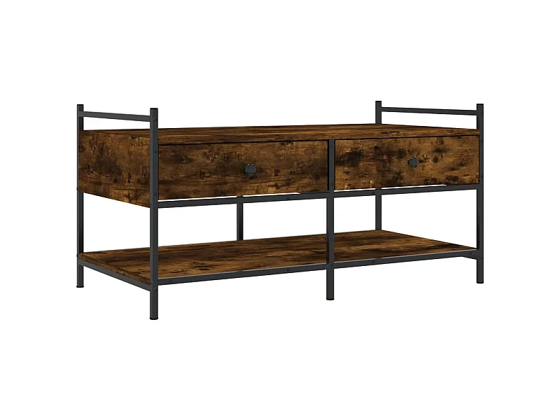 Table basse chêne fumé 99x50x50 bois d'ingénierie