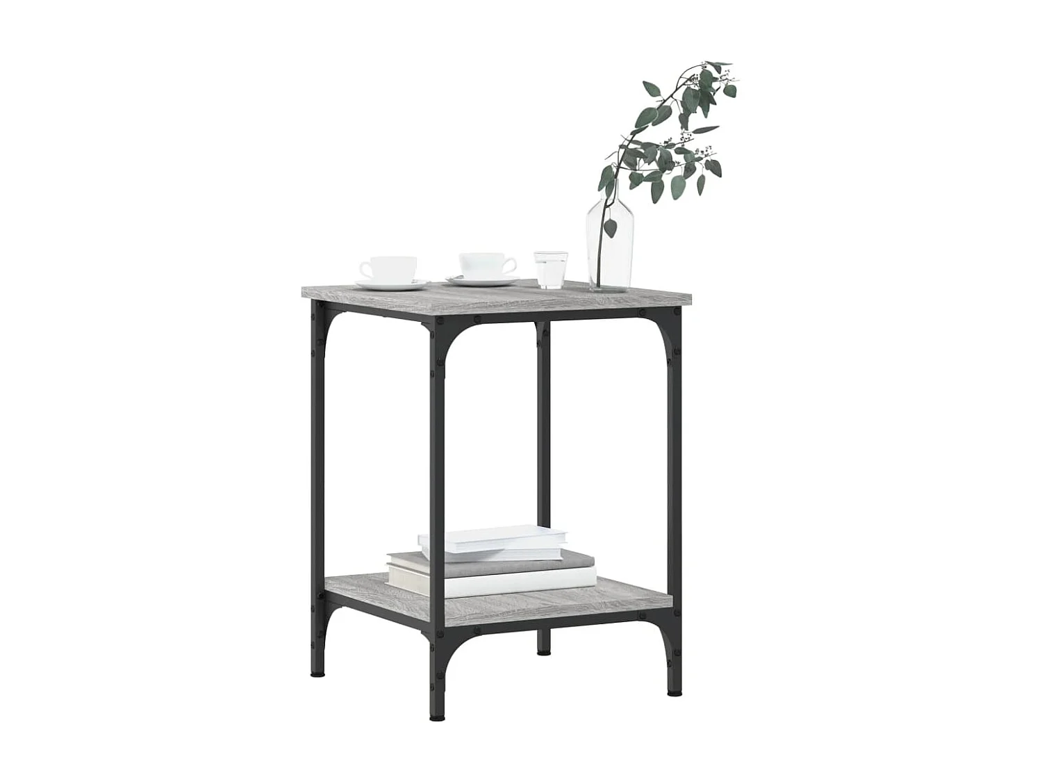 Table basse sonoma gris 40x40x55 bois d'ingénierie