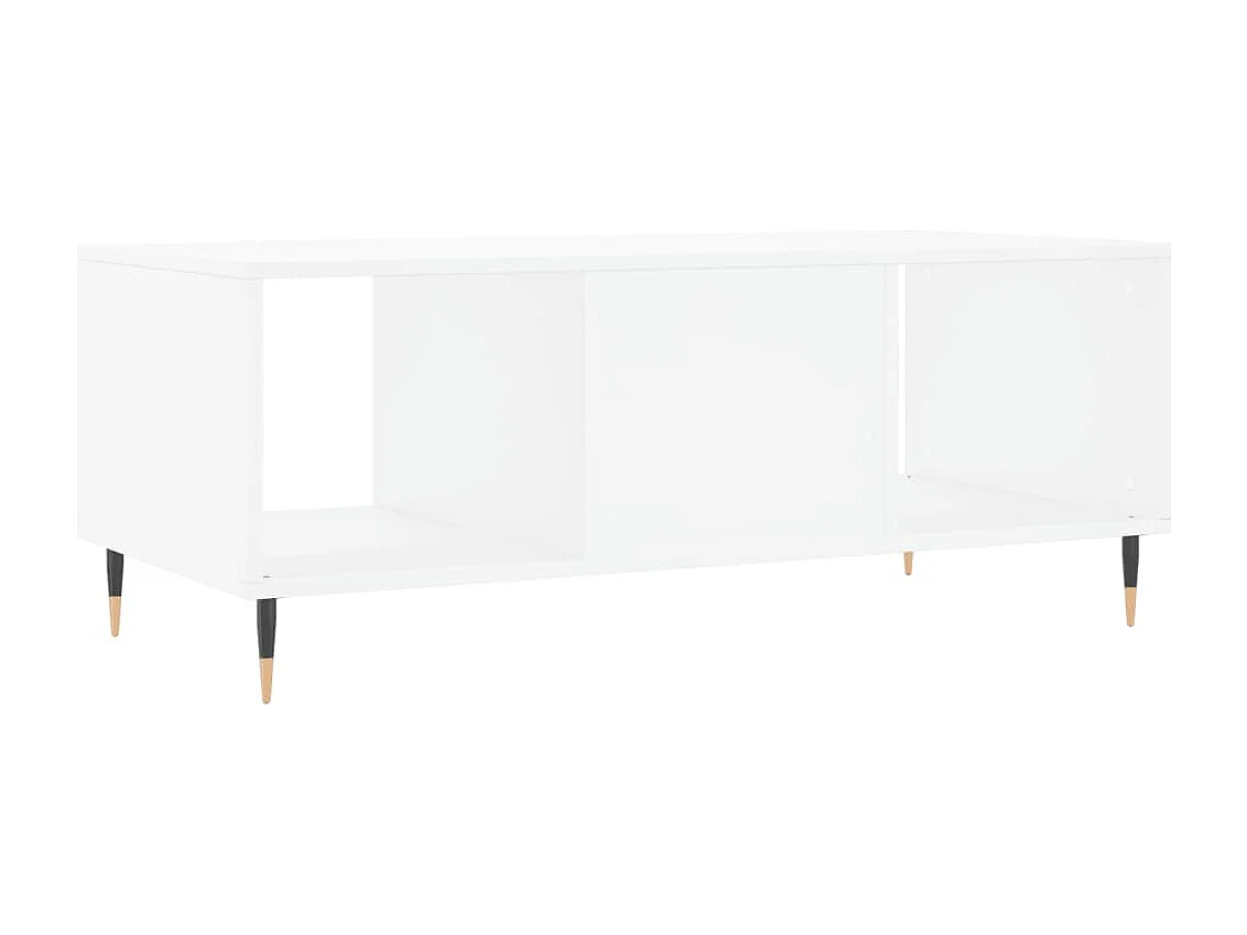 Table basse blanc 102x50x40 bois d'ingénierie