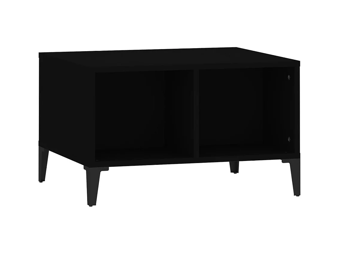 Table basse Noir 60x50x36,5 Bois d'ingénierie