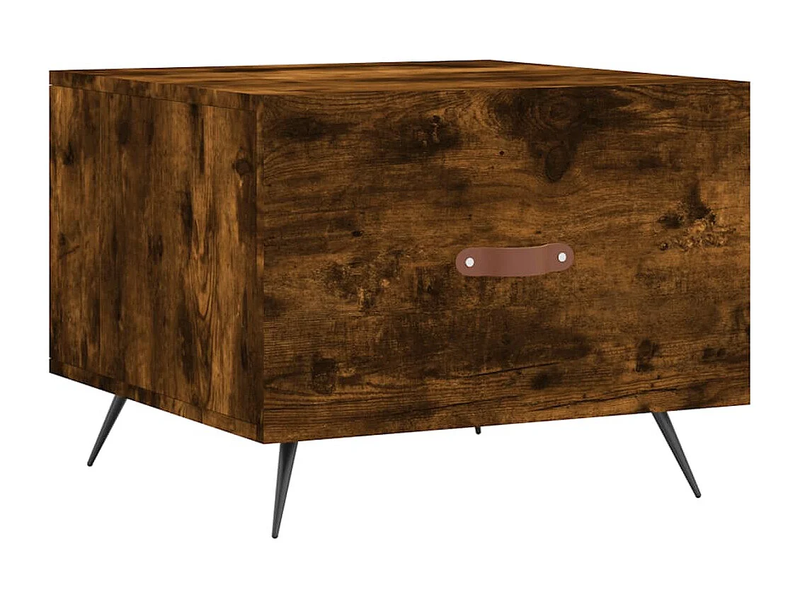 Tables basses 2 pcs chêne fumé 50x50x40 bois d'ingénierie