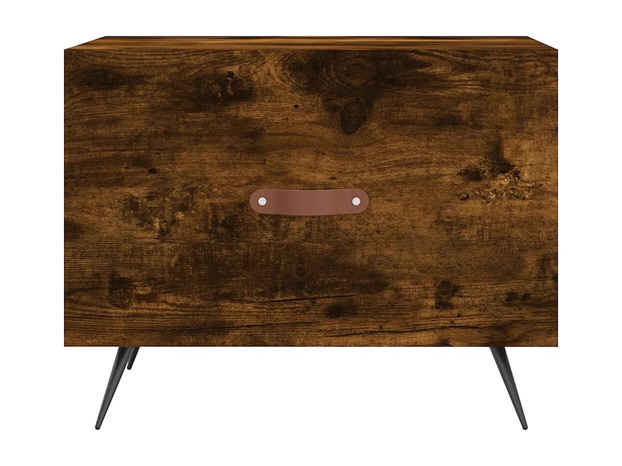 Tables basses 2 pcs chêne fumé 50x50x40 bois d'ingénierie