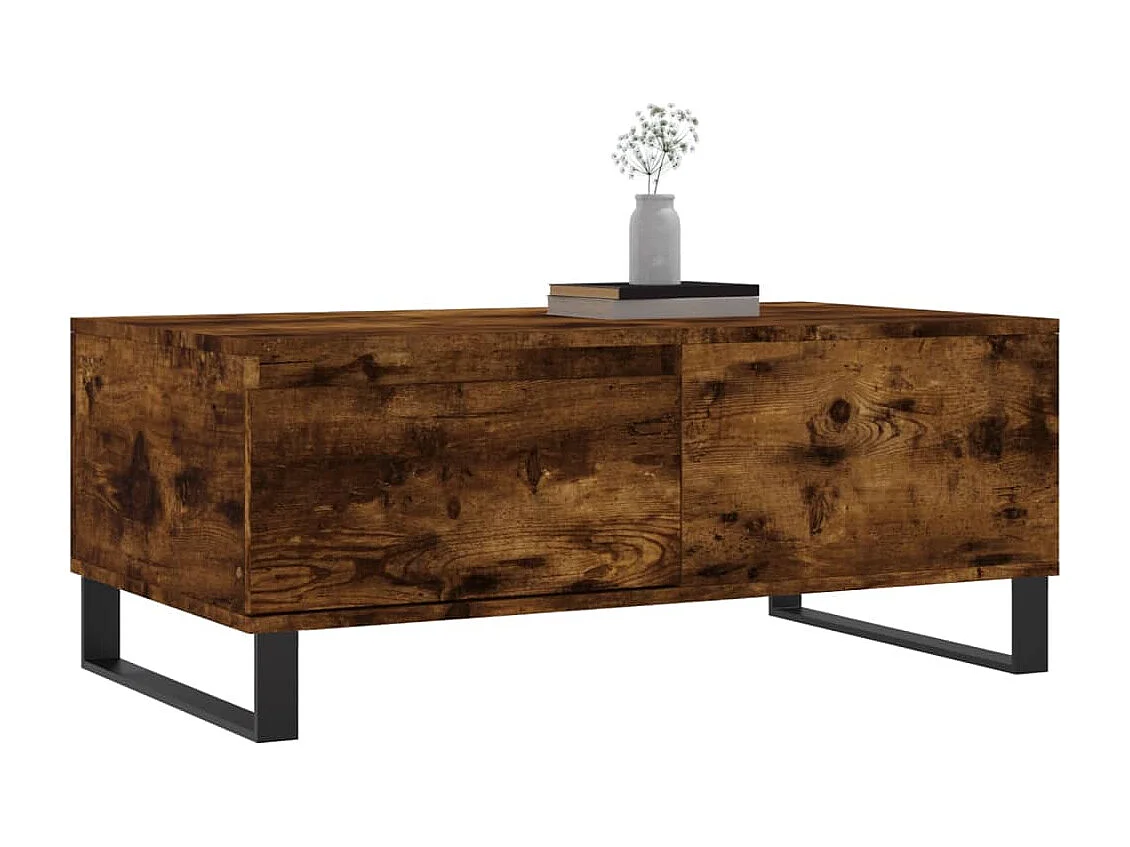 Table basse Chêne fumé 90x50x36,5 Bois d'ingénierie