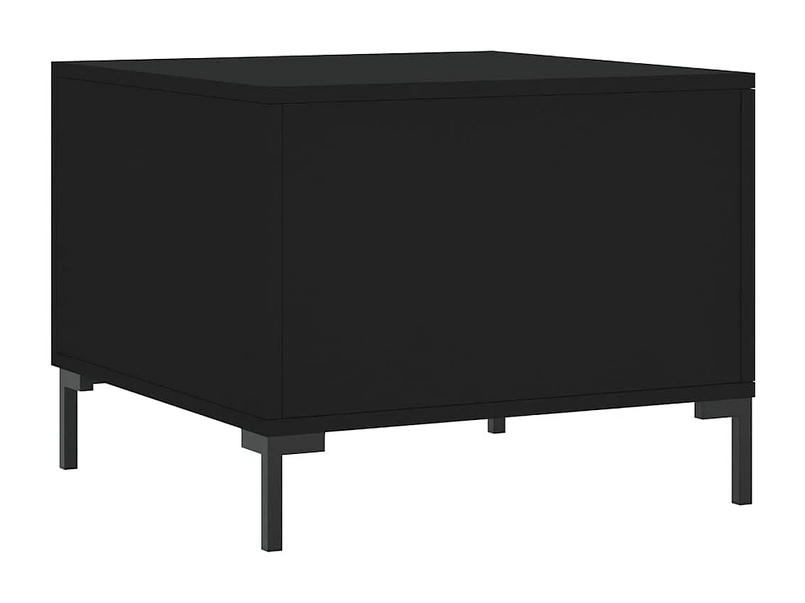 Table basse Noir 50x50x40 Bois d'ingénierie