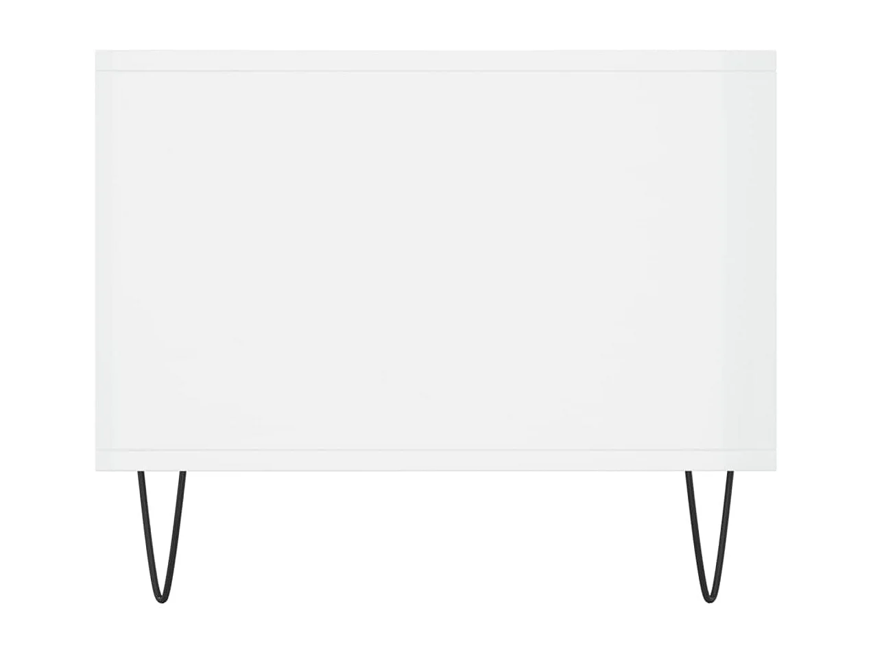 Table basse Blanc brillant 90x50x40 Bois d'ingénierie