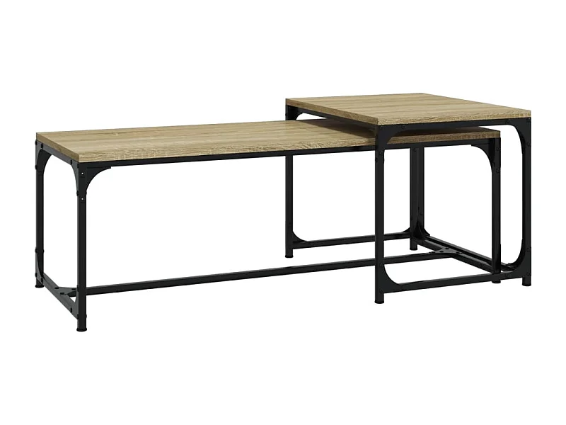 Tables basses 2 pcs Chêne sonoma Bois d'ingénierie